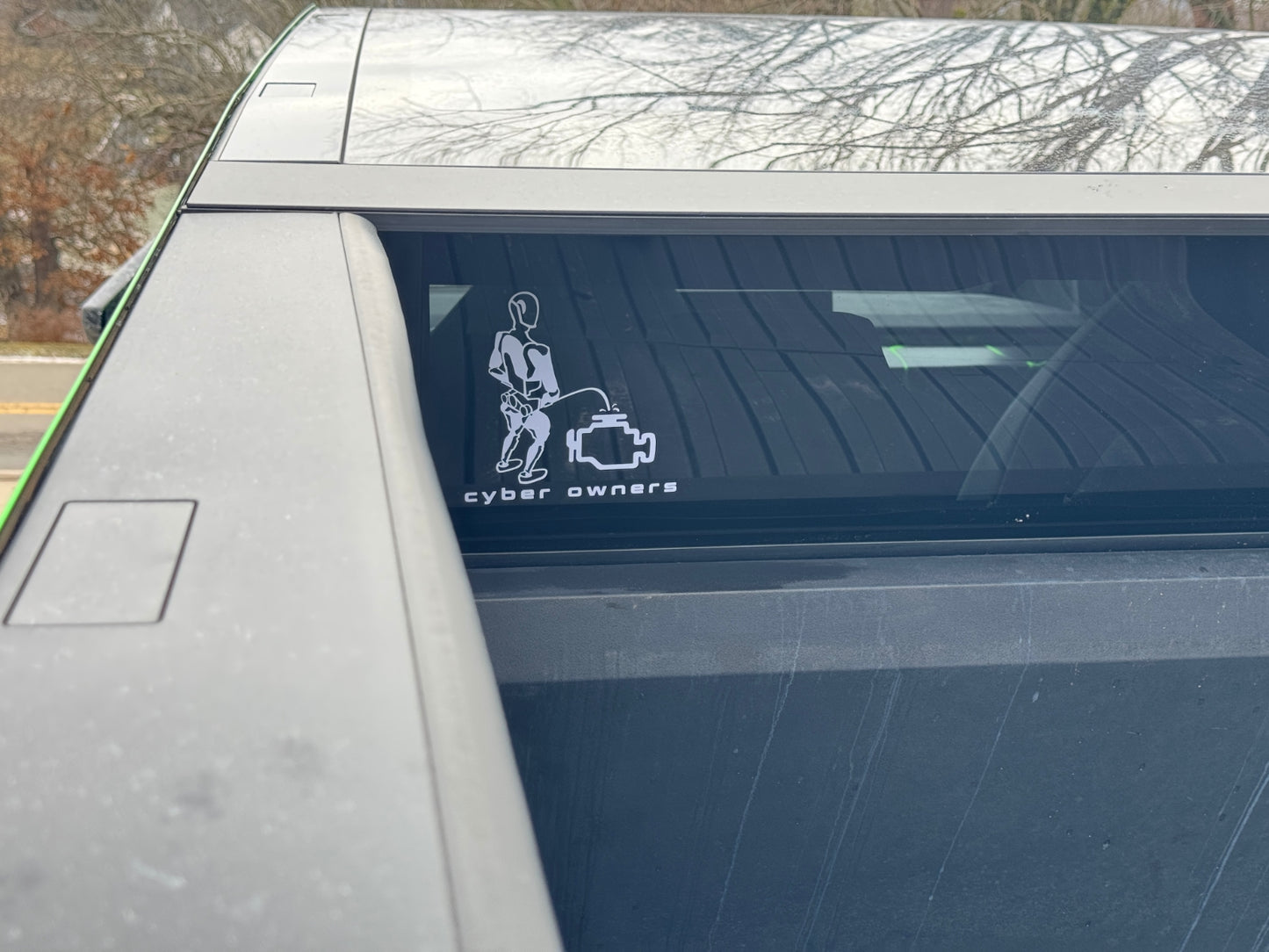 Piss on check engine light ICE Engines white vinyl transfer sticker