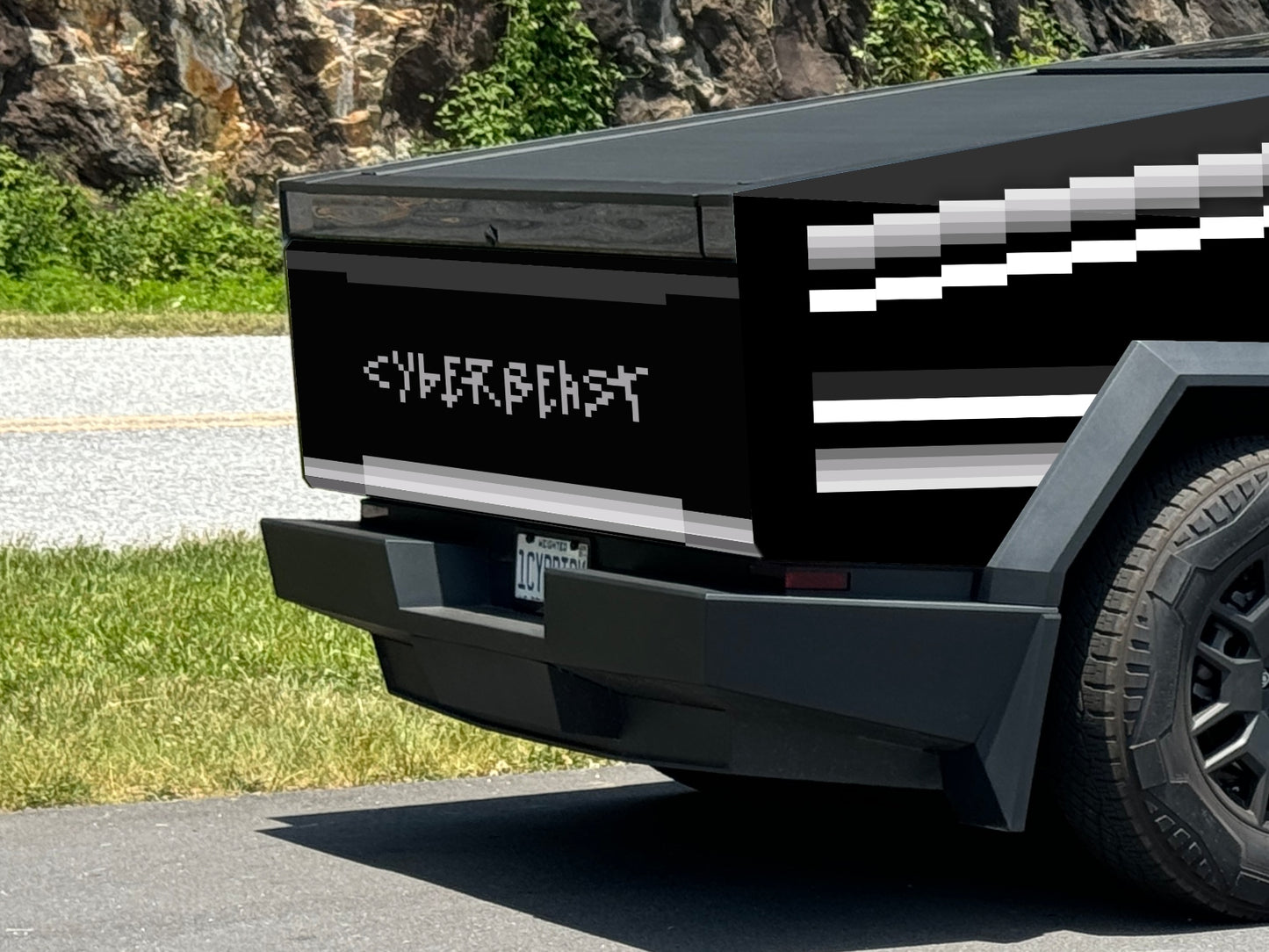 8 bit Bullet Cyberbill Cybertruck wrap