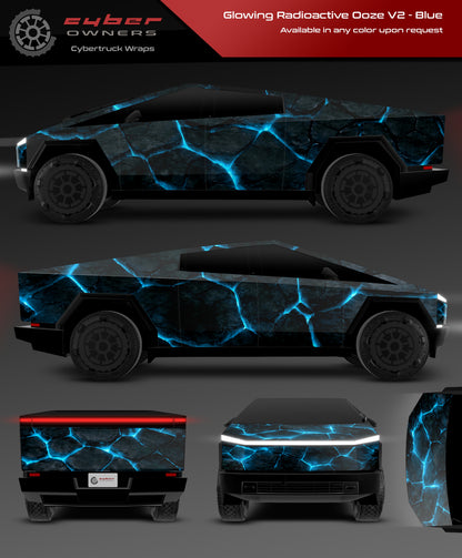 Glowing  Radioactive Ooze V2 Cybertruck wrap