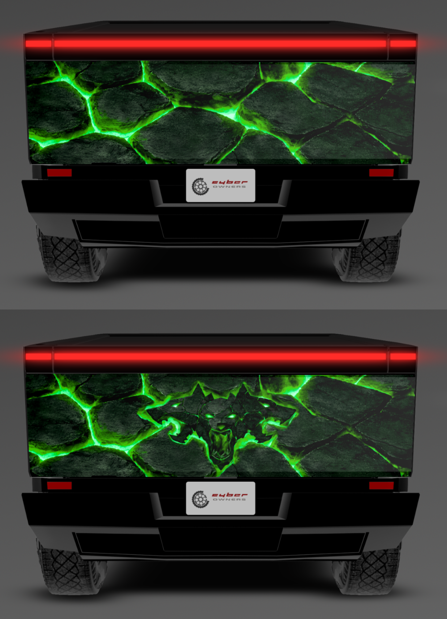 Glowing  Radioactive Ooze V2 Cybertruck wrap
