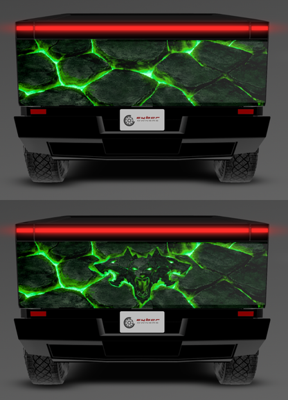 Glowing  Radioactive Ooze V2 Cybertruck wrap
