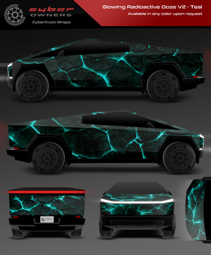 Glowing  Radioactive Ooze V2 Cybertruck wrap